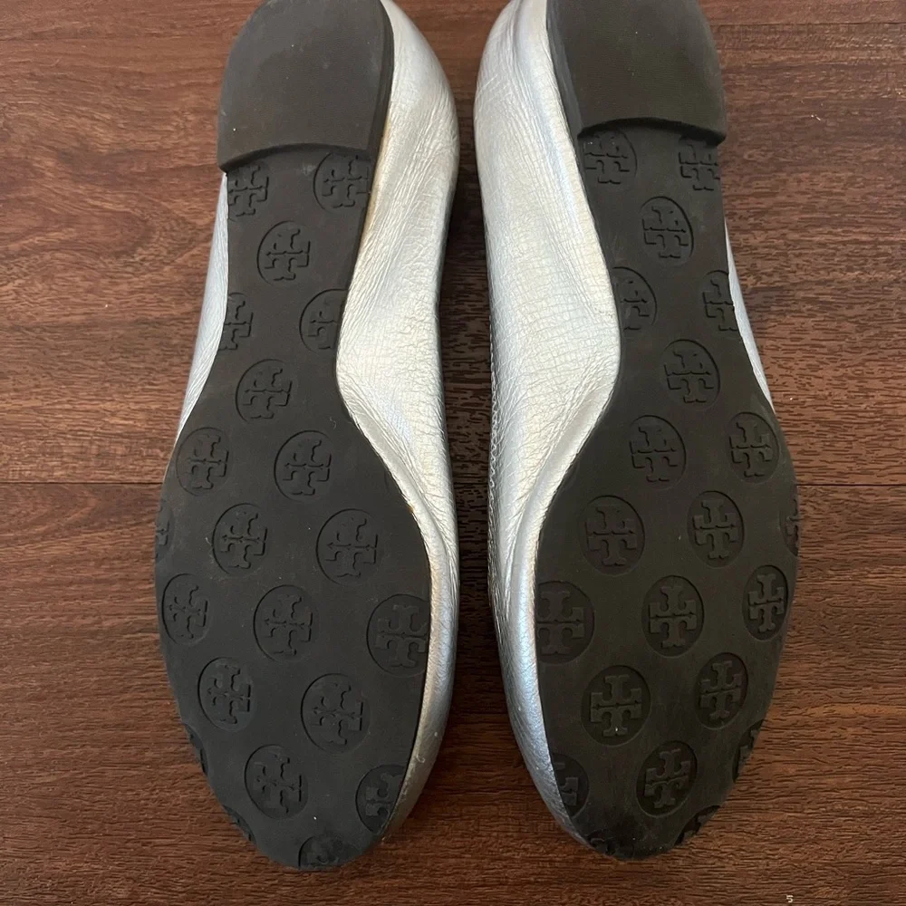 Tory Burch Silver Flats